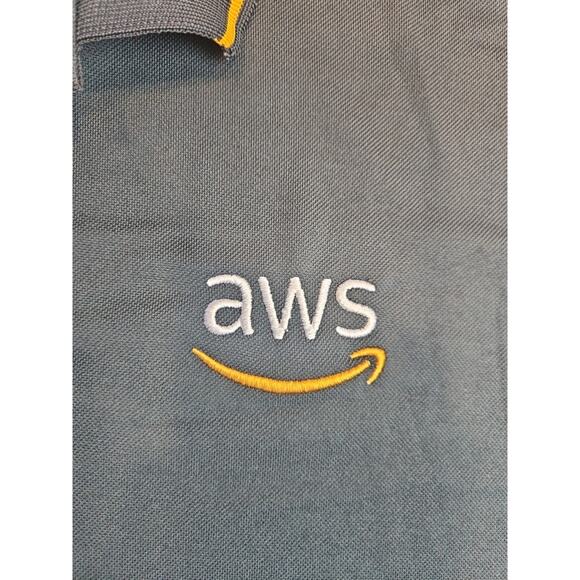 AWS Gray Polo T-shirt Men's Size 3x Large - Picture 3 of 8